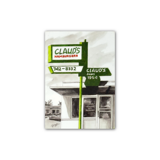 Claud's Hamburgers Sticker