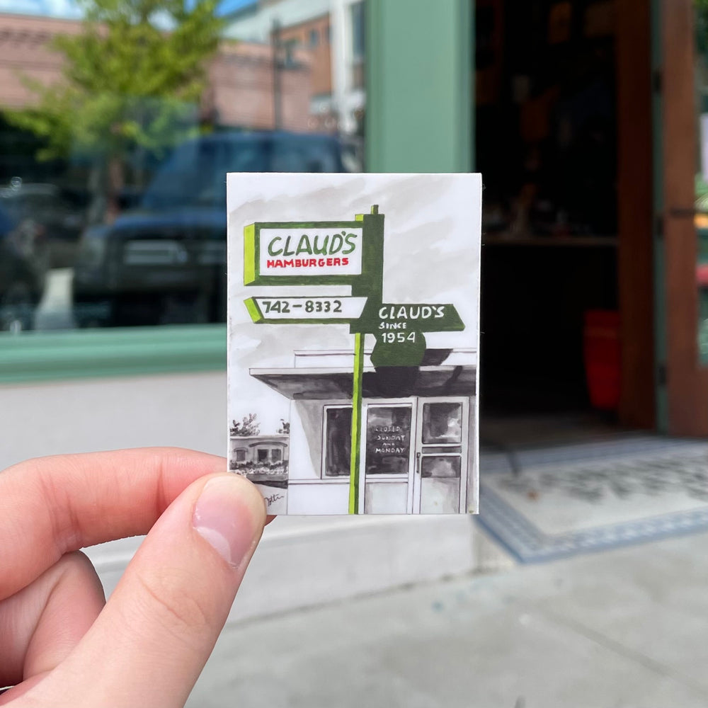 Claud's Hamburgers Sticker