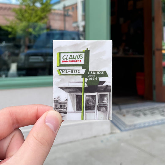 Claud's Hamburgers Sticker