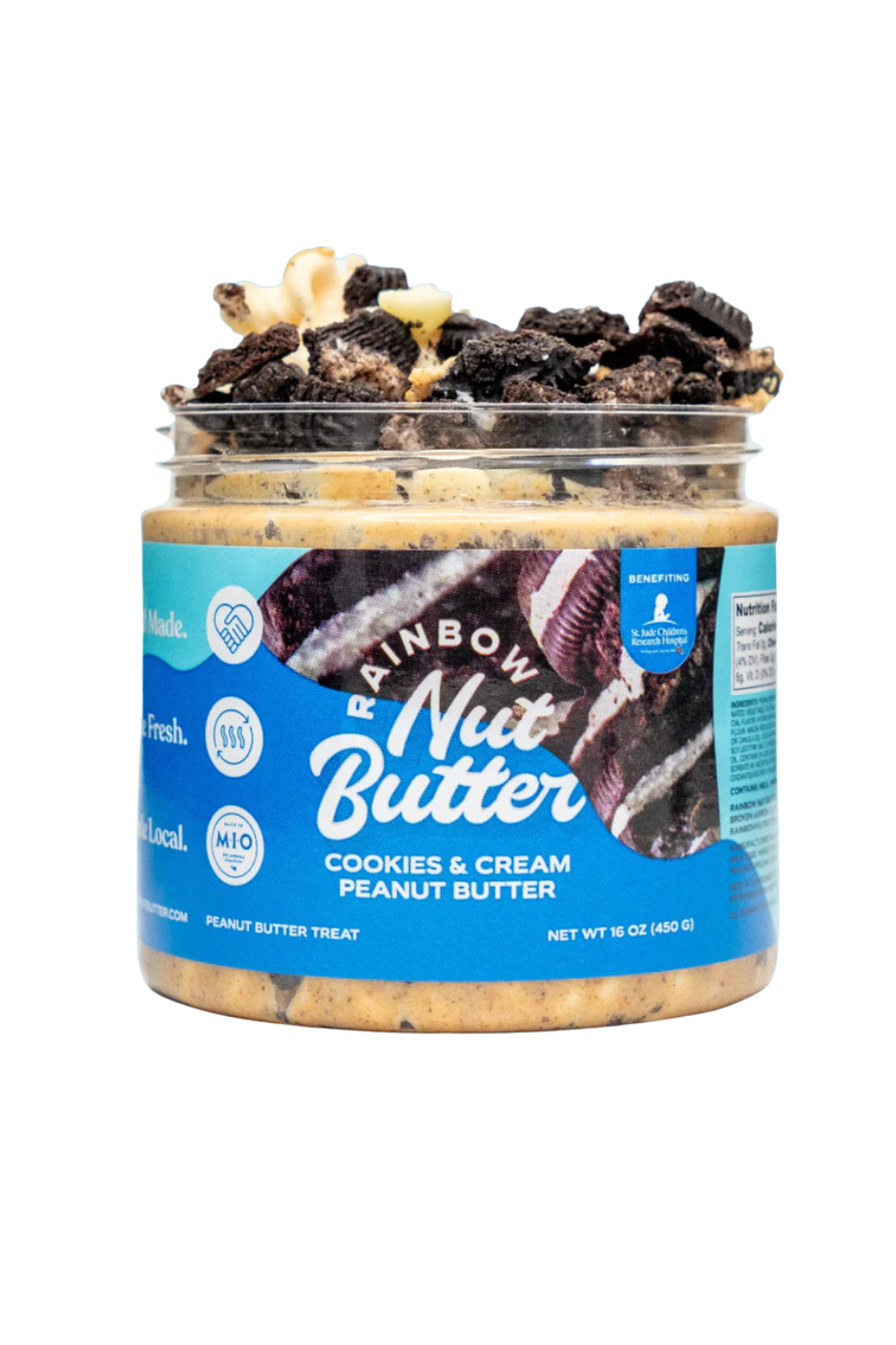 Rainbow Nut Butter cookies and cream peanut butter