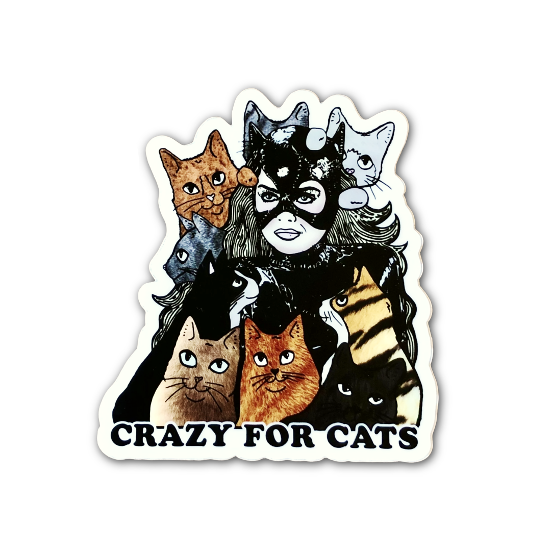 Crazy for Cats Catwoman Sticker