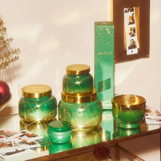 Capri Blue - Crystal Pine Glimmer Inverted Candle 10oz