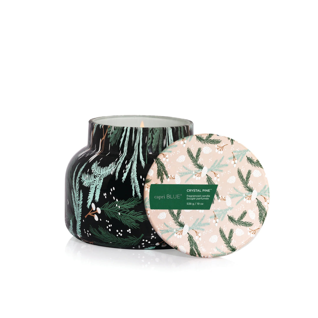Capri Blue - Signature Crystal Pine Pattern Play Candle 19 oz.