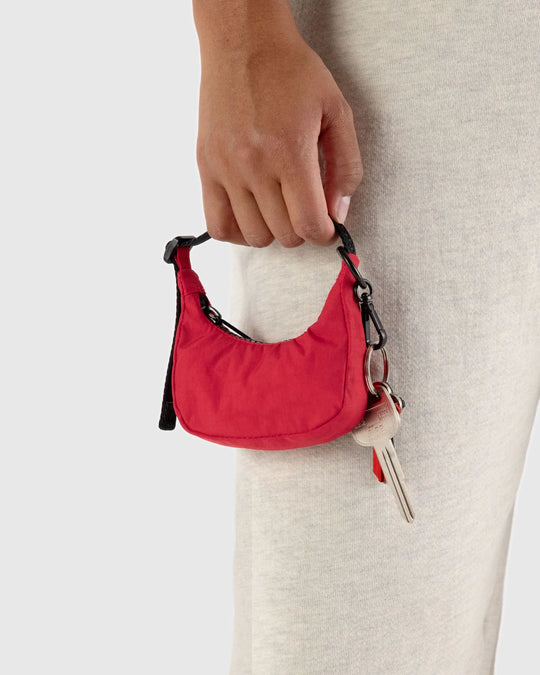 Baggu Mini Crescent Bag Charm - Candy Apple Red