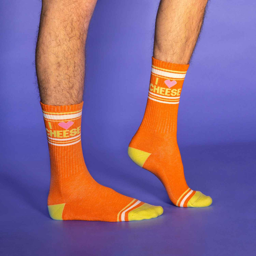 I Heart Cheese Gym Socks