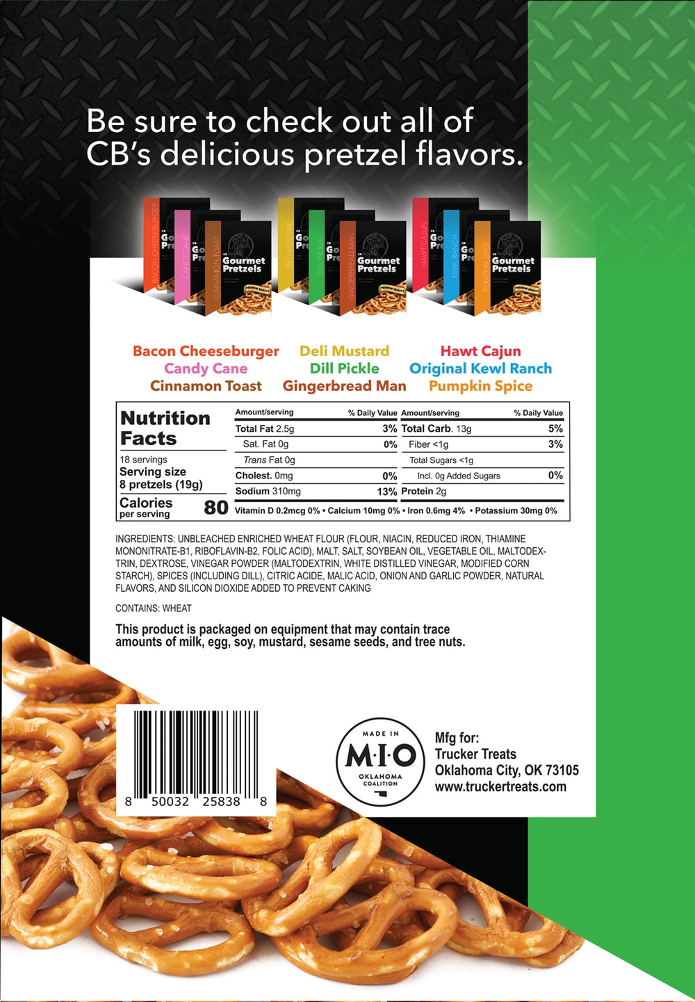 Trucker Treats Black Label - Dill Pickle Gourmet Pretzels