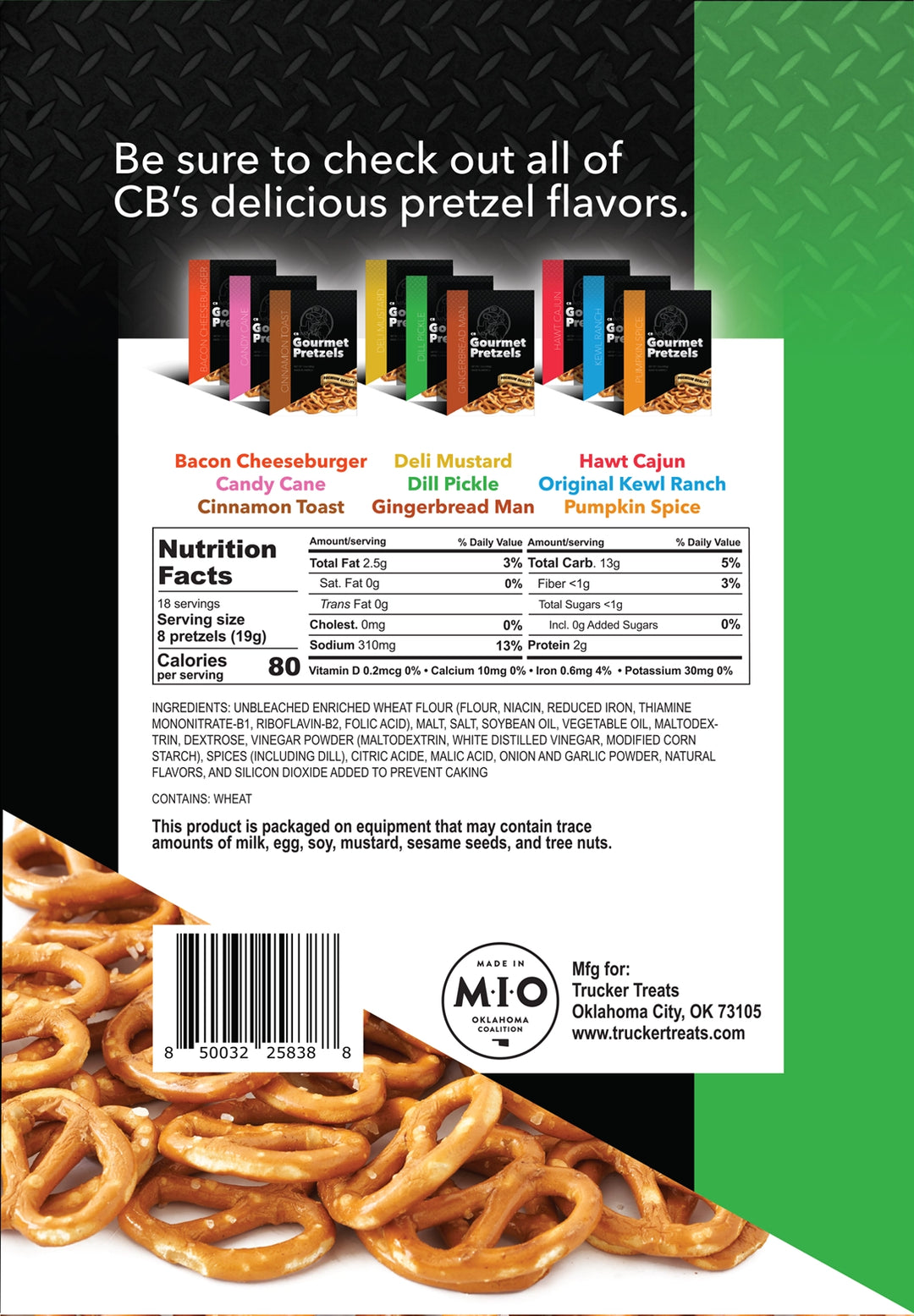 Trucker Treats Black Label - Dill Pickle Gourmet Pretzels