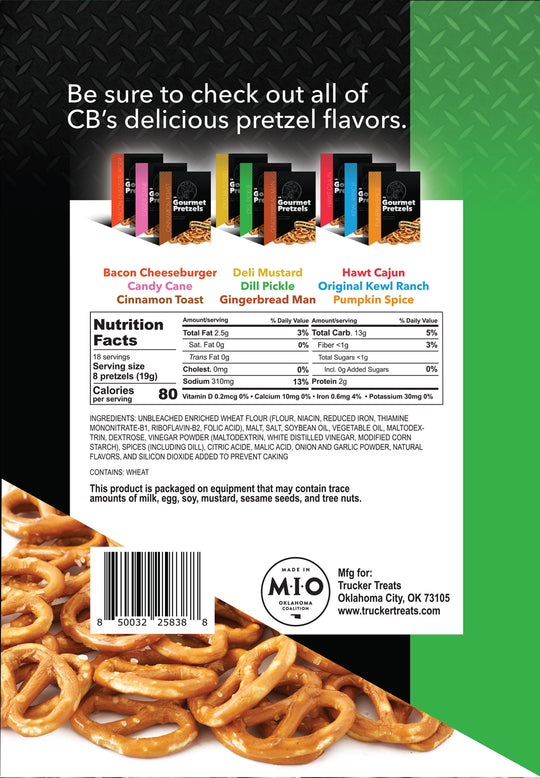 Trucker Treats Black Label - Dill Pickle Gourmet Pretzels