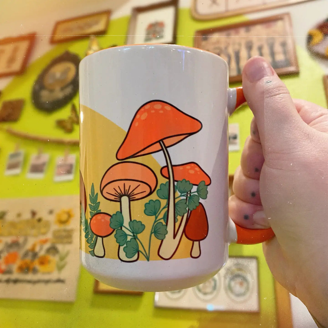 Orange Mushrooms Mug