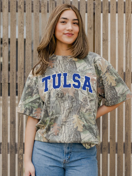 University of Tulsa Blue Gault Camo Tshirt