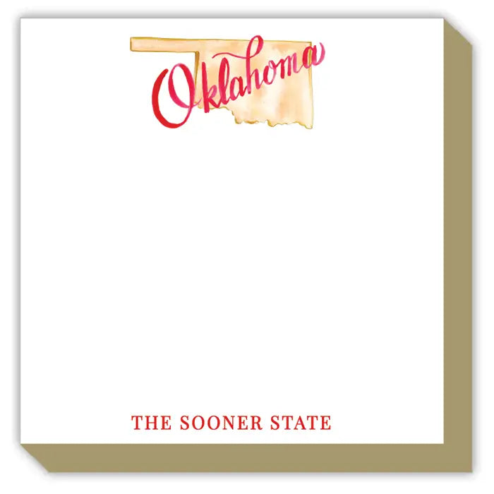 Oklahoma The Sooner State Luxe Paper Writing Pad – Ida Red