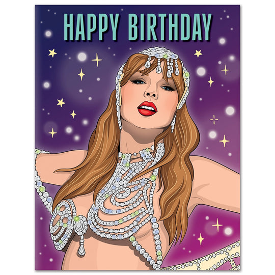 Taylor Showgirl Happy Birthday Card