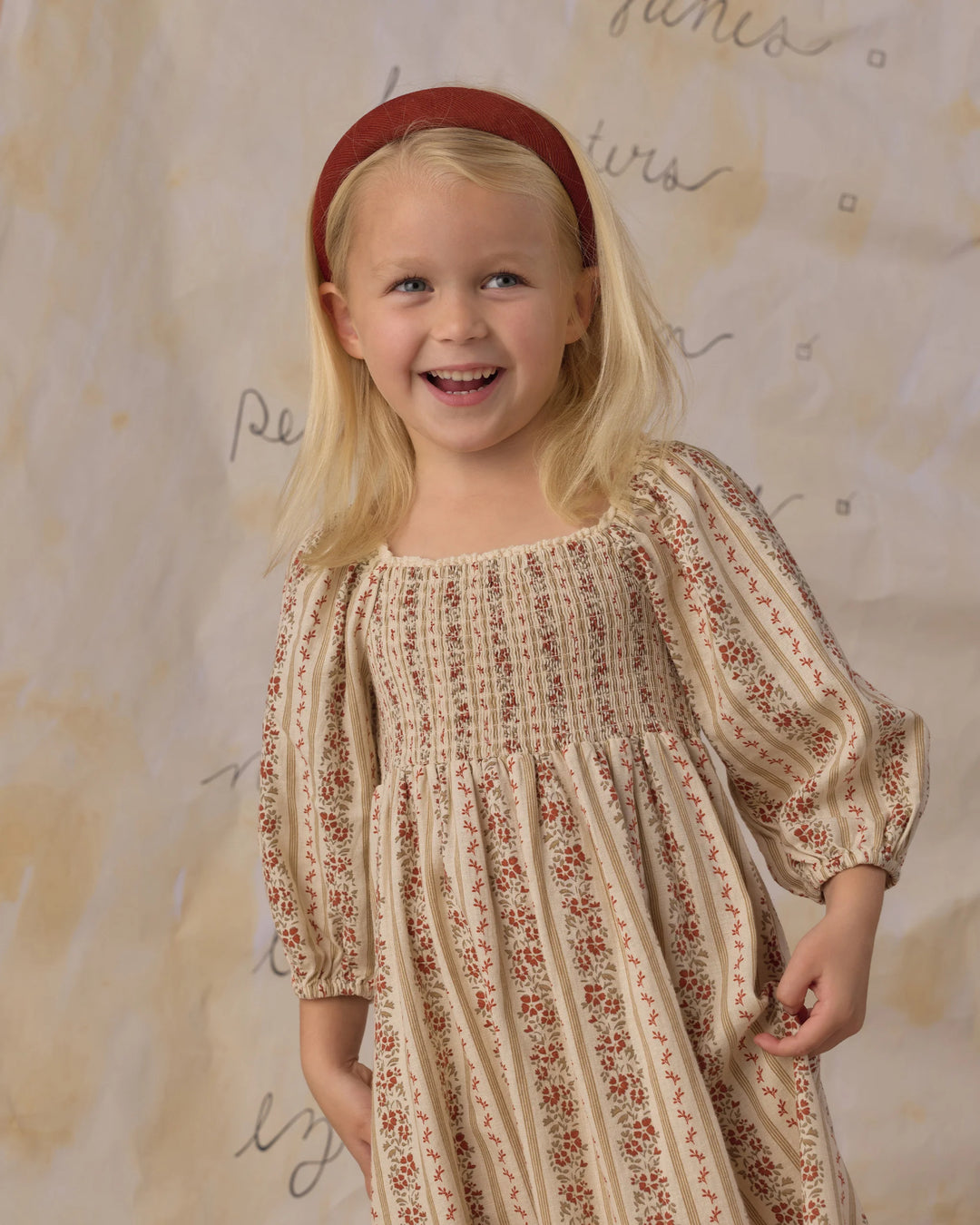 Rylee + Cru - Girl's Floral Stripe Della Dress