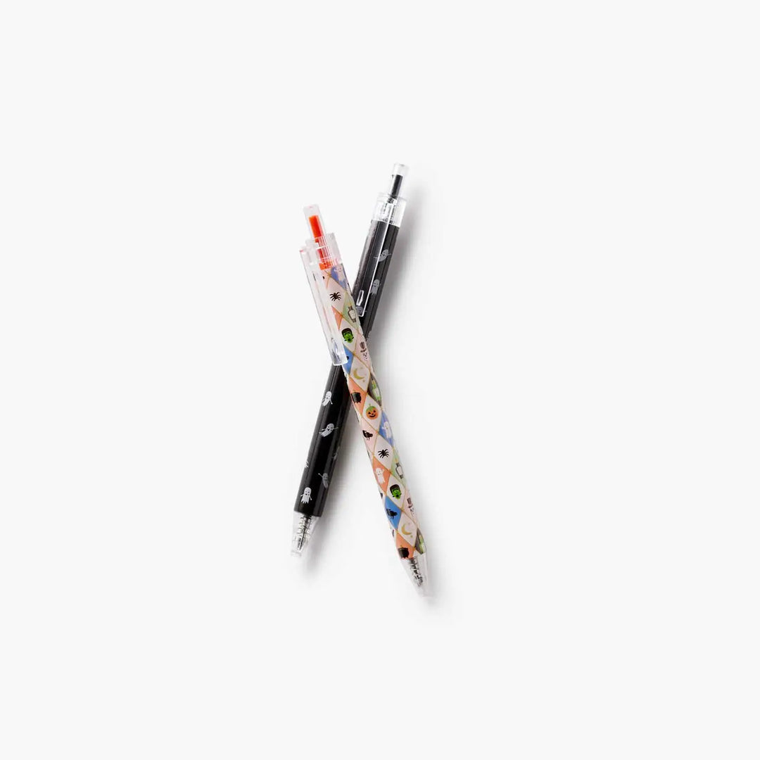 Halloween Argyle Glitter Gel Pen Set