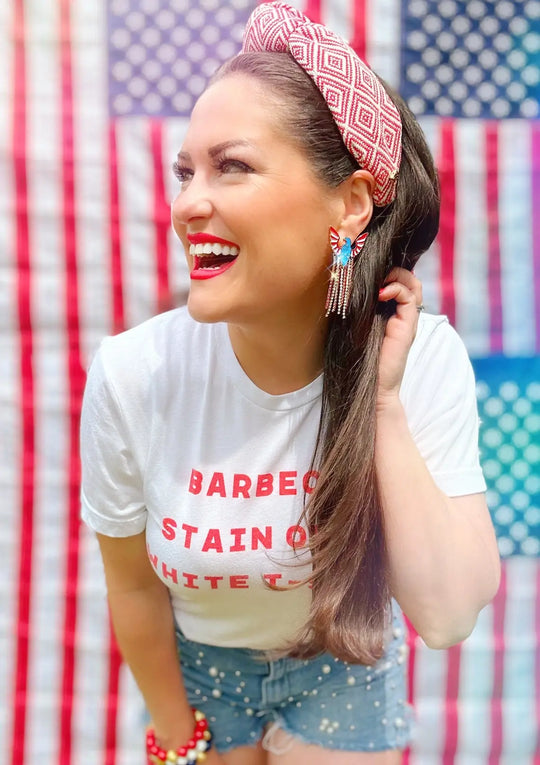 American Eagle Earrings with Rhinestone Fringe