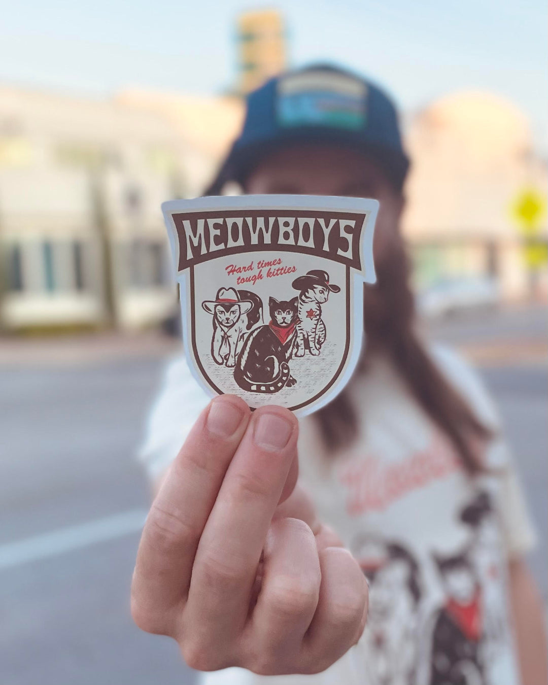 Meowboys Cat Sticker