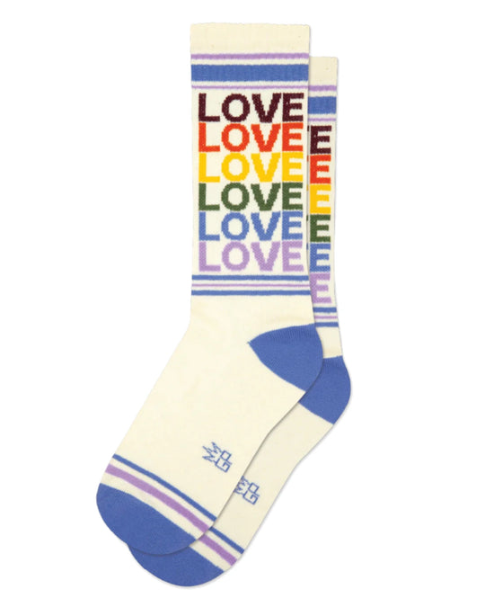 Love Vintage Rainbow Gym Socks