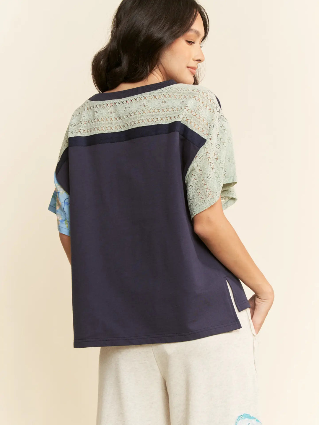 Patchwork Short Sleeve Top