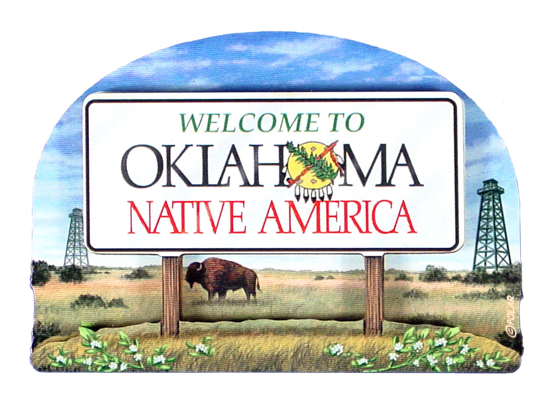 Oklahoma Welcome Sign Magnet