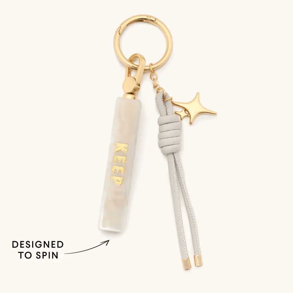 Keep Going Spinner Block Bag Charm