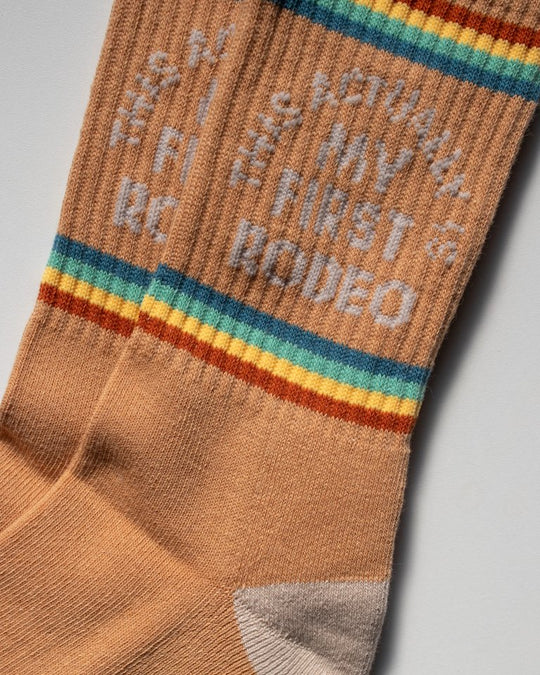 Actually My First Rodeo Western Socks