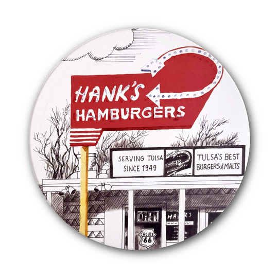 Hank's Hamburgers Coaster