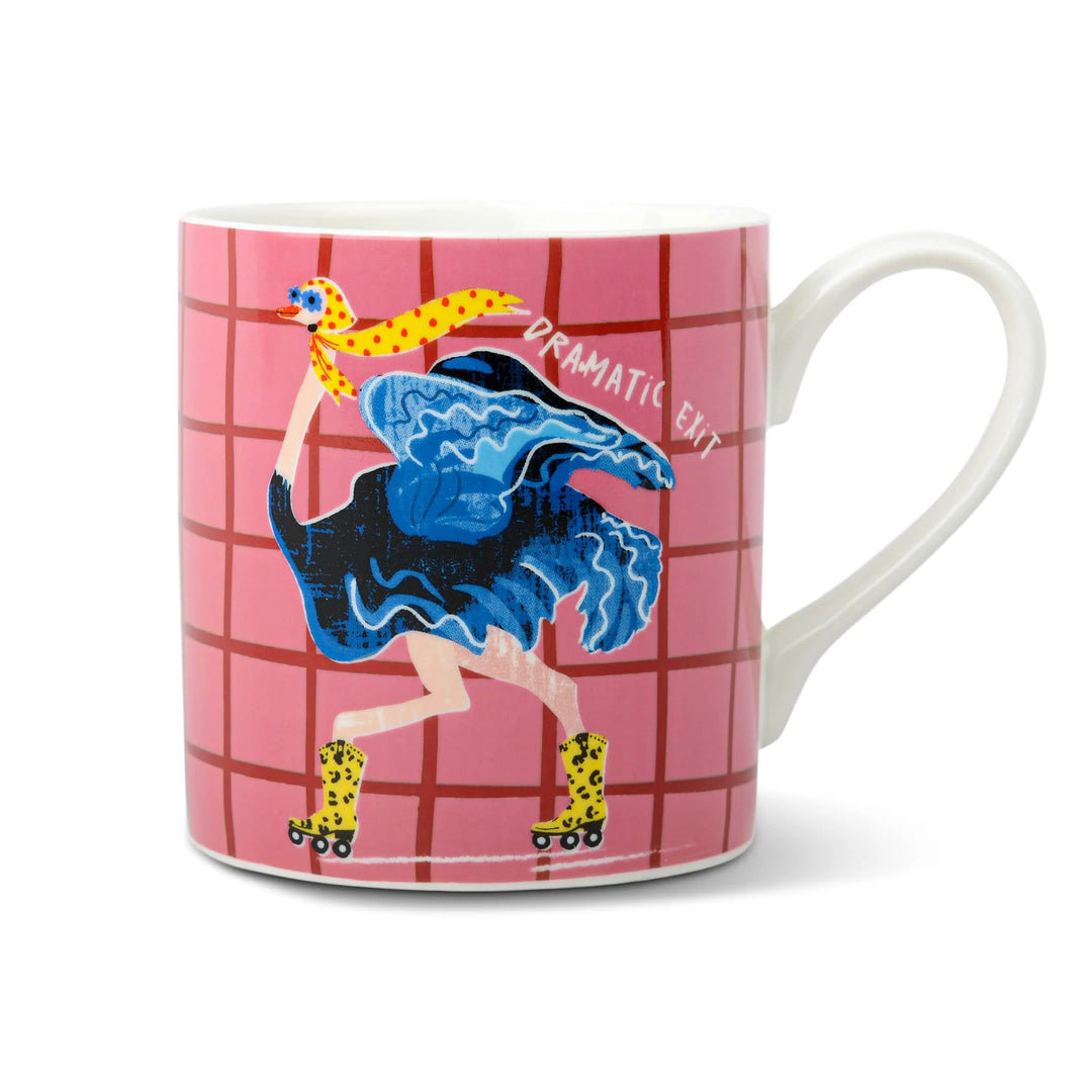 Dramatic Exit Ostrich Mug