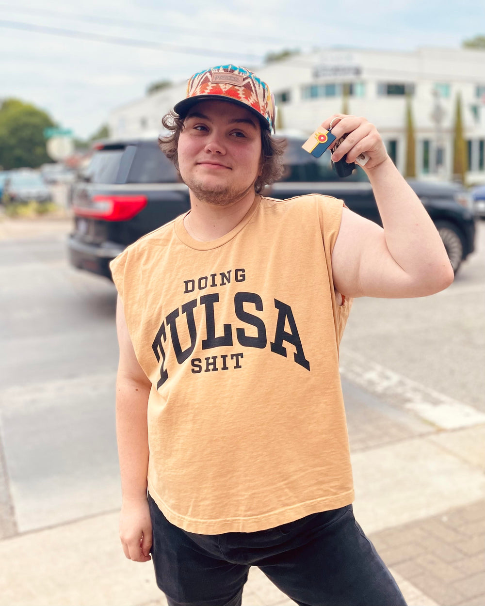 Doing Tulsa Shit Mustard Muscle Tshirt