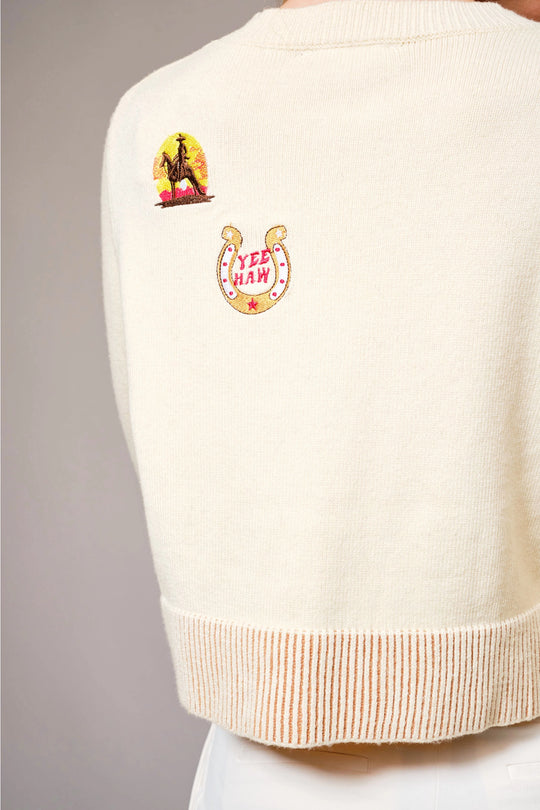 Horse Western Patch Sweater