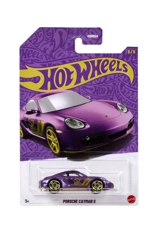 Hot Wheels Pearl & Chrome Porsche Cayman S collectible die-cast sports car