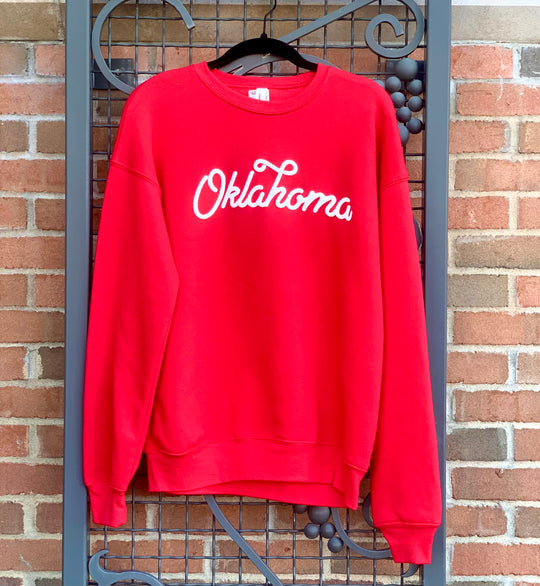 Oklahoma Puffy Script Sweatshirt