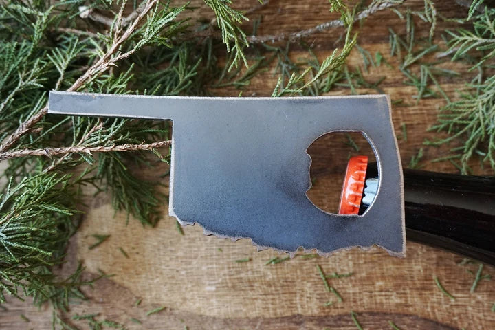 Oklahoma State Recycled Steel Metal Bottle Opener