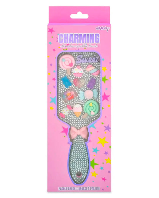 Charming Rhinestone Paddle Brush