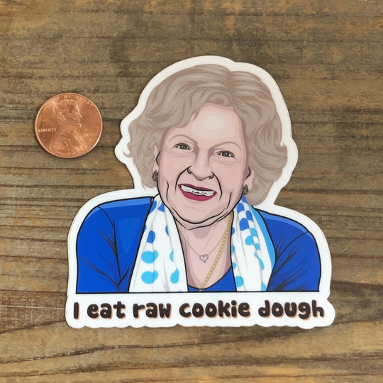 Betty White Raw Cookie Dough Sticker