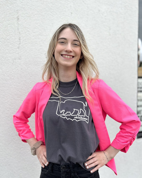 Bison Oklahoma Outline Tshirt