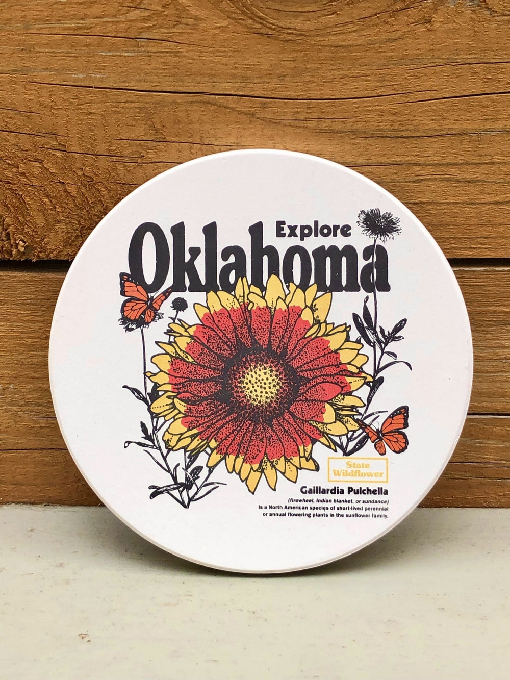 Explore Oklahoma Wildflower Coaster