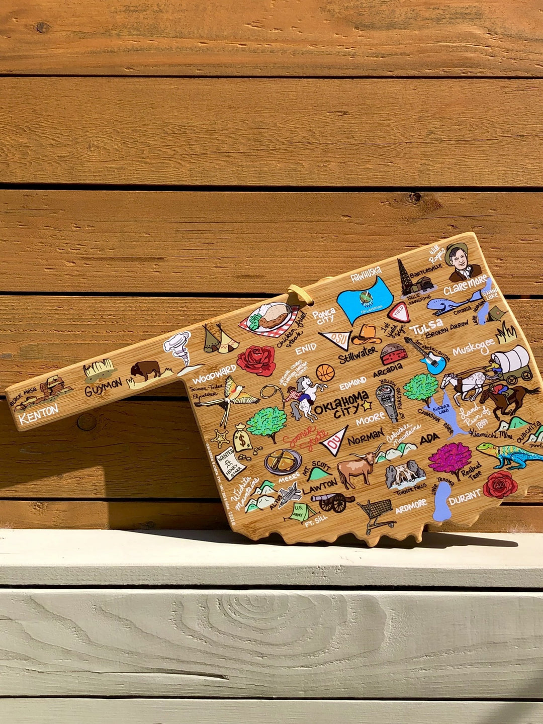 Oklahoma Cutting Board with Artwork