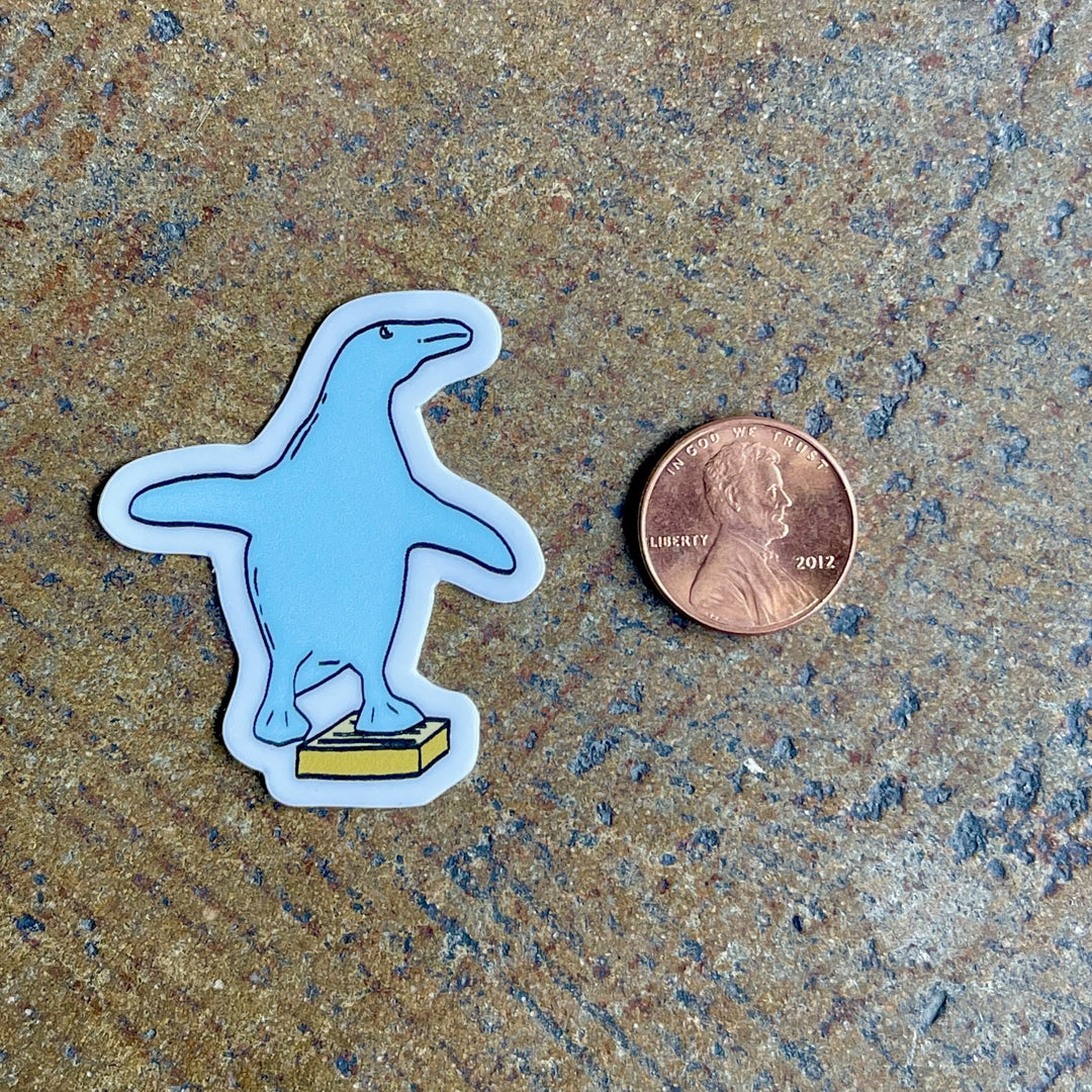 Penguin Statue Sticker