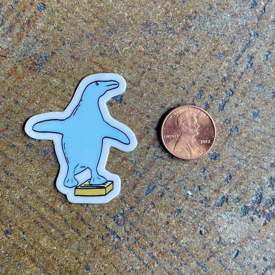 Penguin Statue Sticker