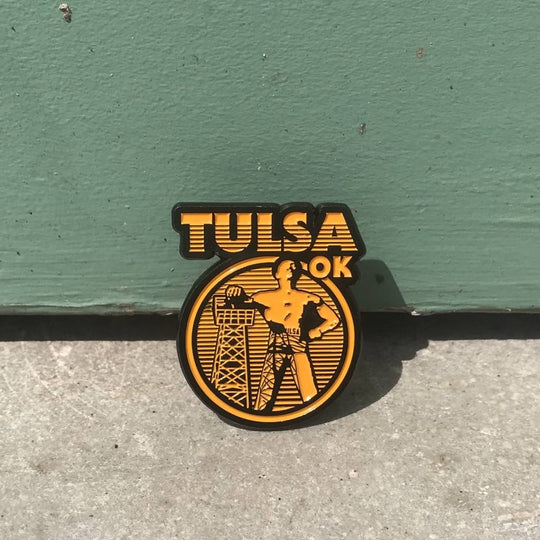 Tulsa Vintage Driller Enamel Pin