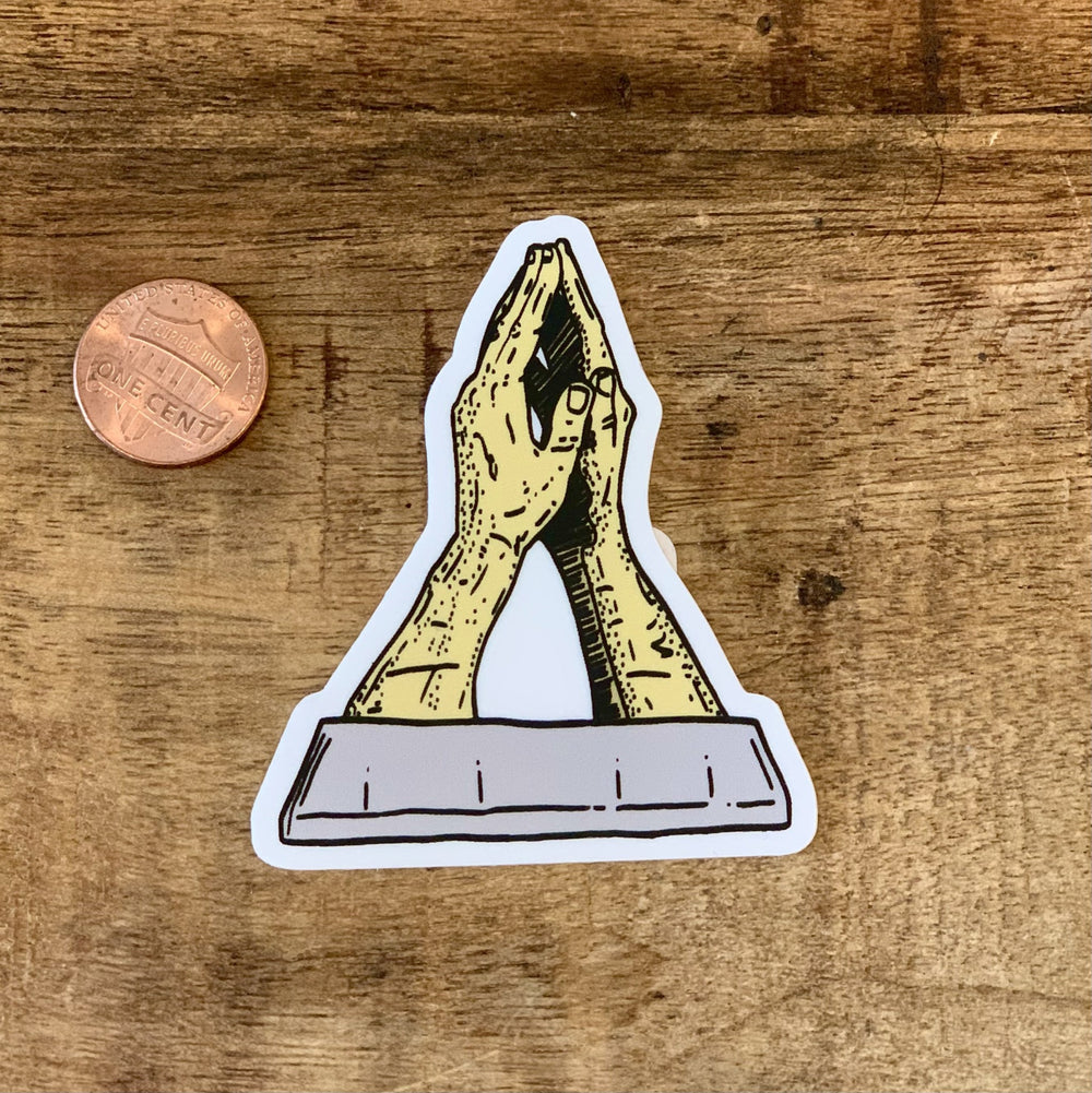 ORU Praying Hands Sticker