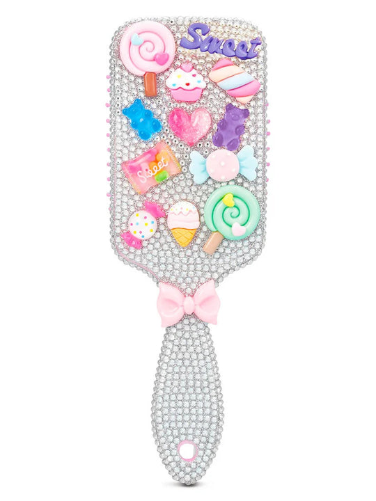 Charming Rhinestone Paddle Brush