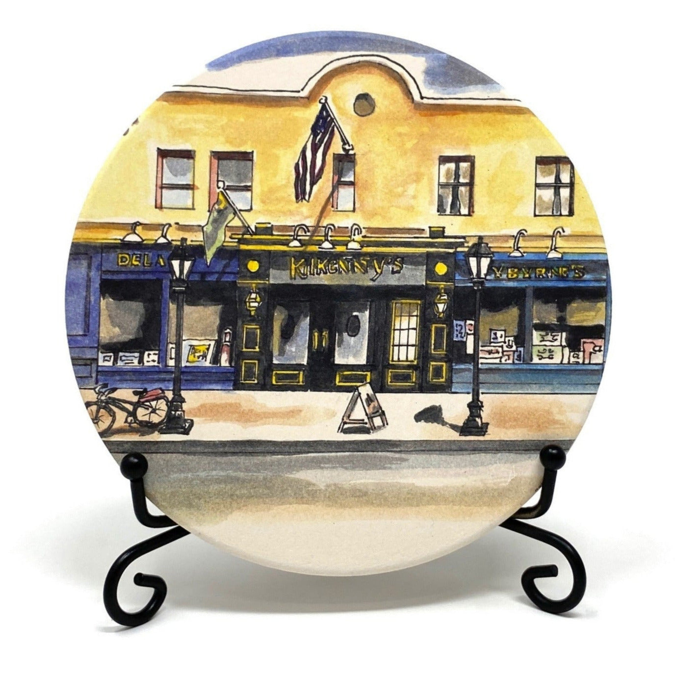 Kilkenny’s Irish Pub coaster featuring classic artwork – Tulsa Cherry Street Irish restaurant souvenir