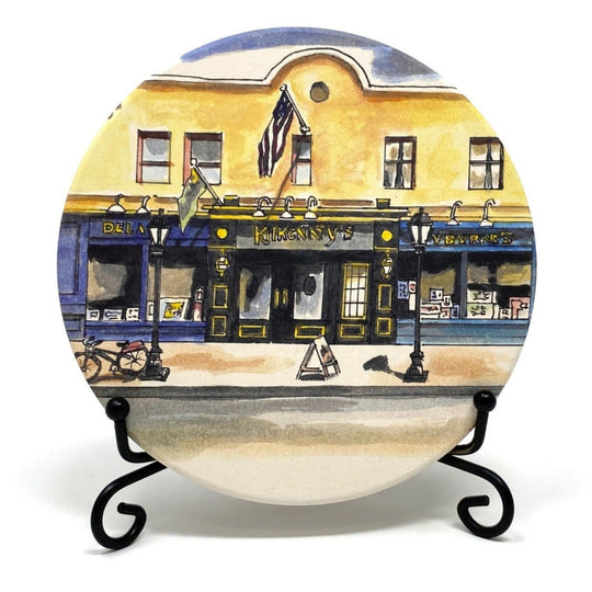 Kilkenny’s Irish Pub coaster featuring classic artwork – Tulsa Cherry Street Irish restaurant souvenir