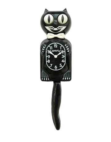 Mini Black Kitty Cat Klock Clock