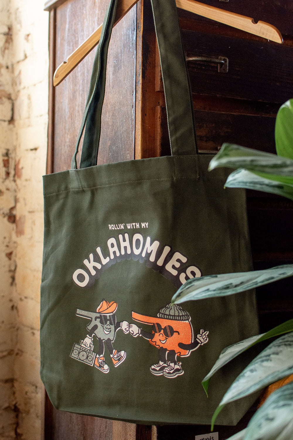 Oklahomies Army Green Tote Bag