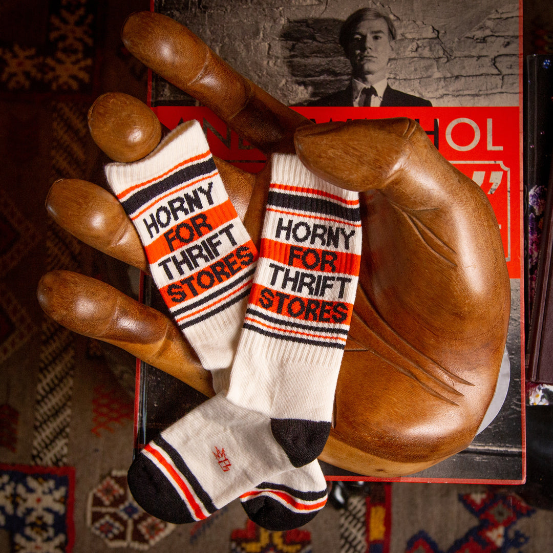 Horny For Thrift Stores Gym Socks
