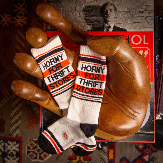 Horny For Thrift Stores Gym Socks
