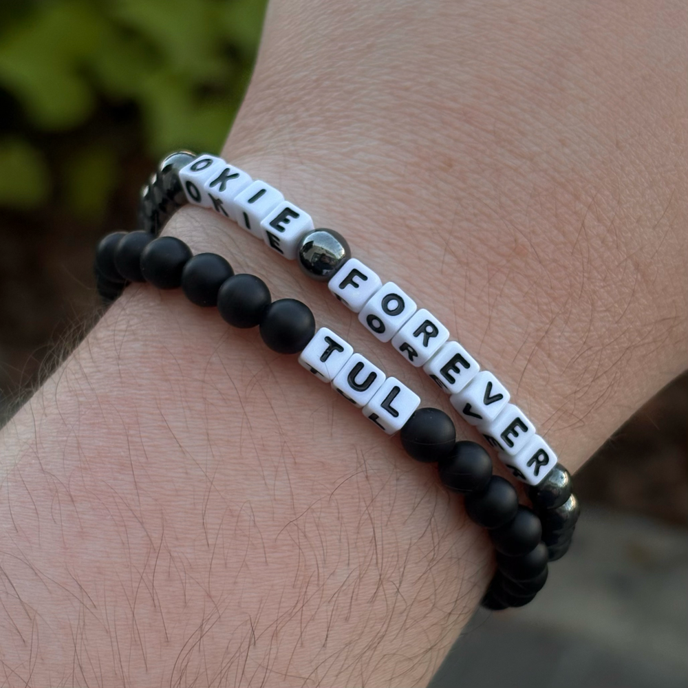 Okie Forever Hematite Unisex Bracelet M/L