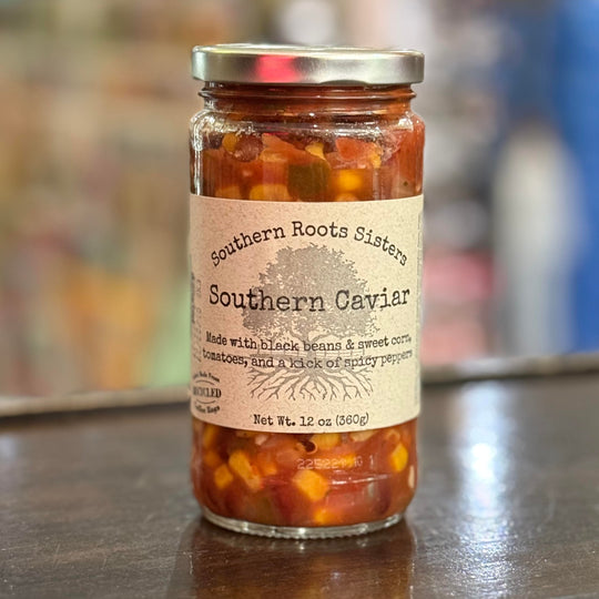 Zesty Oklahoma-made Southern Caviar with corn, beans, peppers, and spice – perfect as dip or gourmet gift